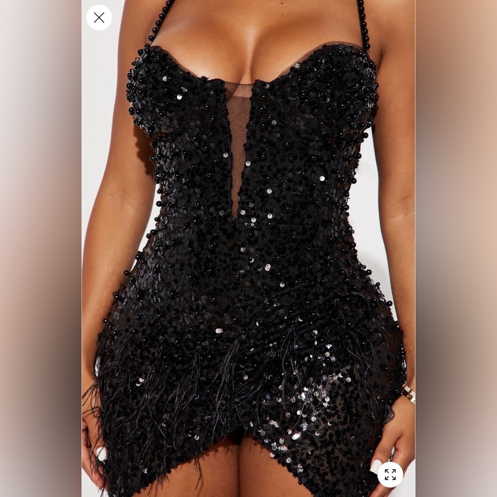 Fashion Nova Black Sequin Mini Dress - Picture 3 of 4